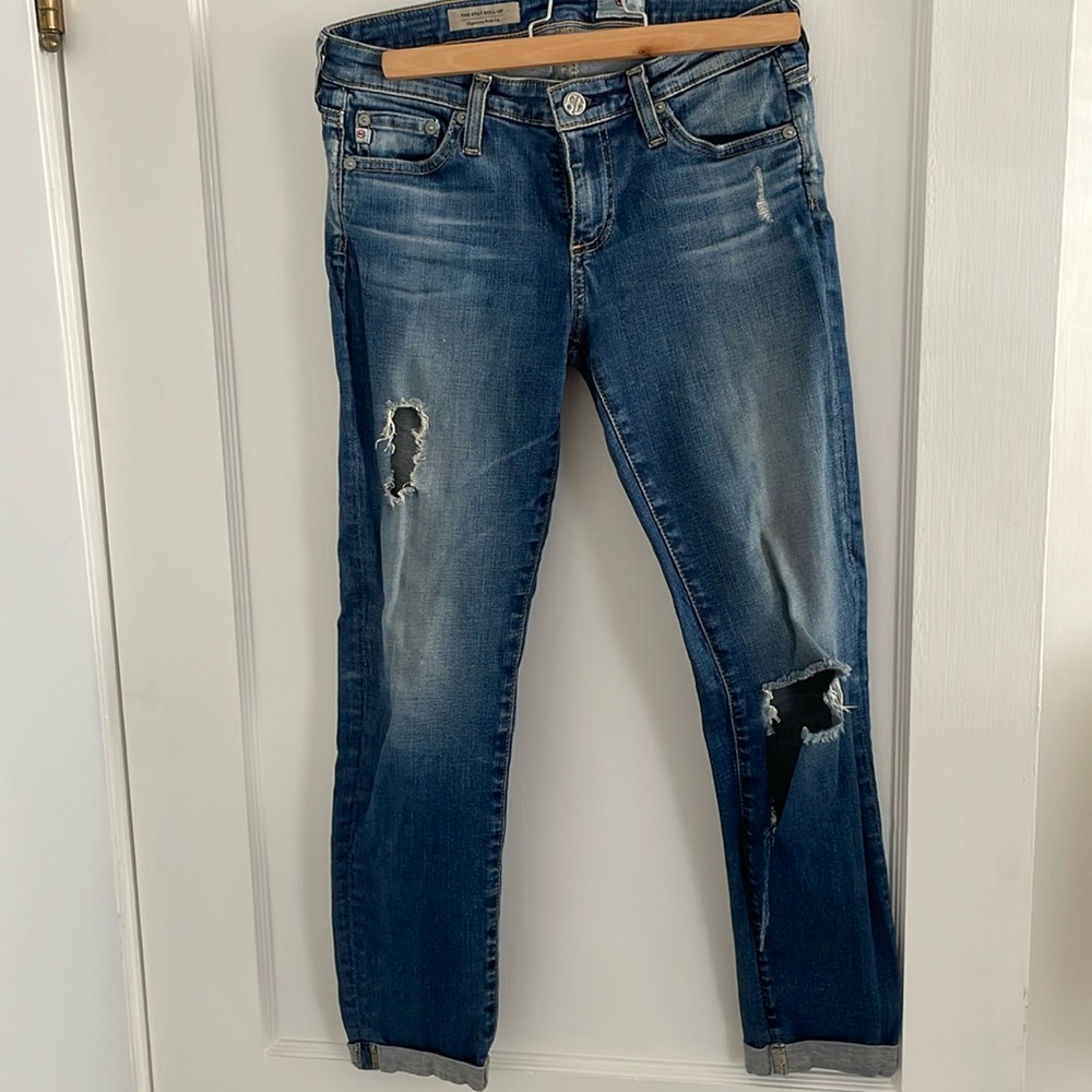 AG Stilt Roll-Up Cigarette Cropped Jean Size 25